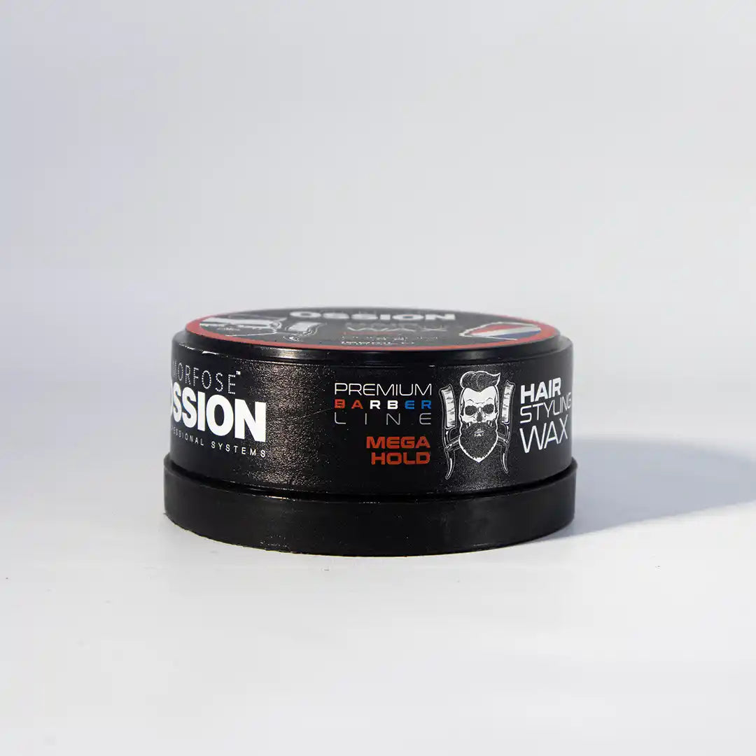Ossion Hair Styling Wax Mega Hold 150ml — Cera Roja Fijación Extrema, Acabado Brillante, Base Agua