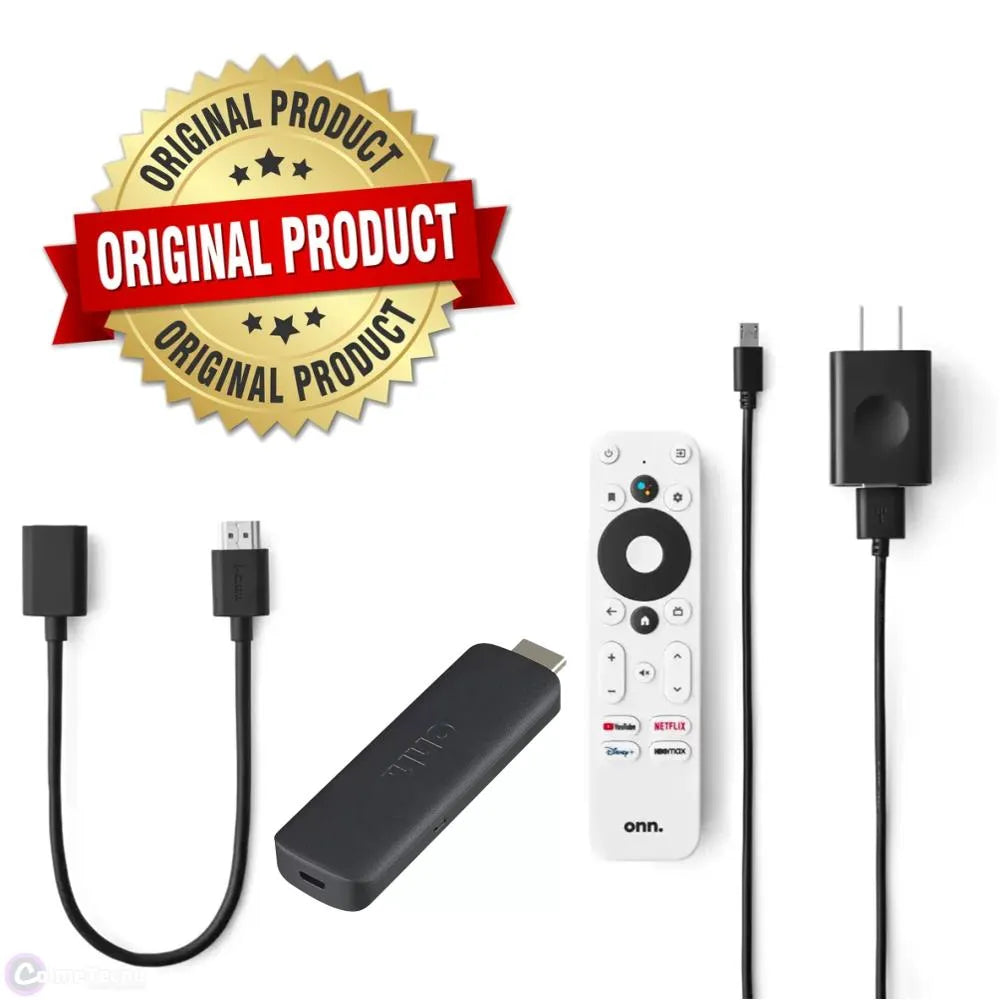 ONN Android TV Full HD Streaming Stick — Convierte tu TV en Smart TV, Google TV OS, Control de Voz, WiFi