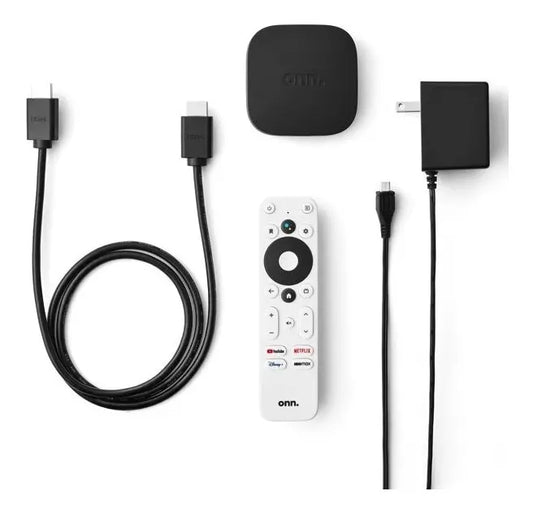 ONN 4K Streaming Device con Google TV - Control de Voz, Netflix, YouTube, Disney+
