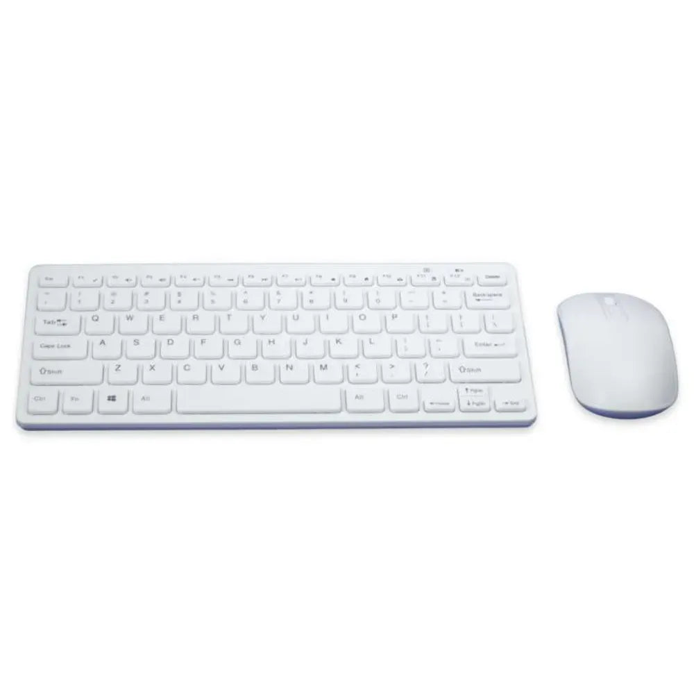 Combo Teclado y Mouse Inalámbrico KM901 — Silencioso, Ergonómico, Conexión 2.4GHz, Color Blanco