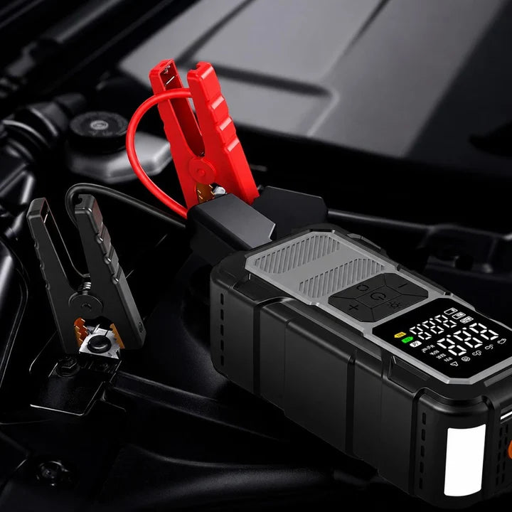 Arrancador de Batería 12V con Compresor de Aire y Power Bank CZK-DH01C — 800A, Inflador 25L/min, Linterna LED SOS