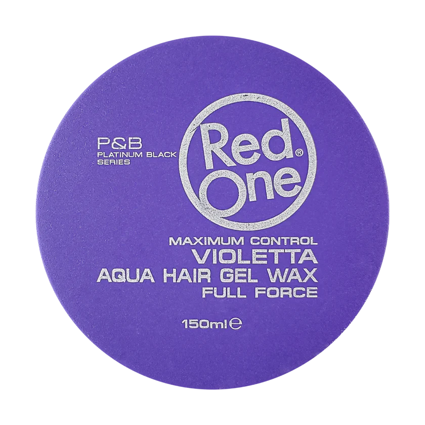 RedOne Violetta Aqua Hair Gel Wax 150ml — Gel-Cera Híbrido, Acabado Húmedo Radiante, Fijación Fuerte, Aroma Uva y Arándanos