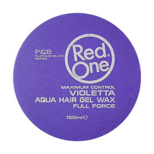 RedOne Violetta Aqua Hair Gel Wax 150ml — Gel-Cera Híbrido, Acabado Húmedo Radiante, Fijación Fuerte, Aroma Uva y Arándanos