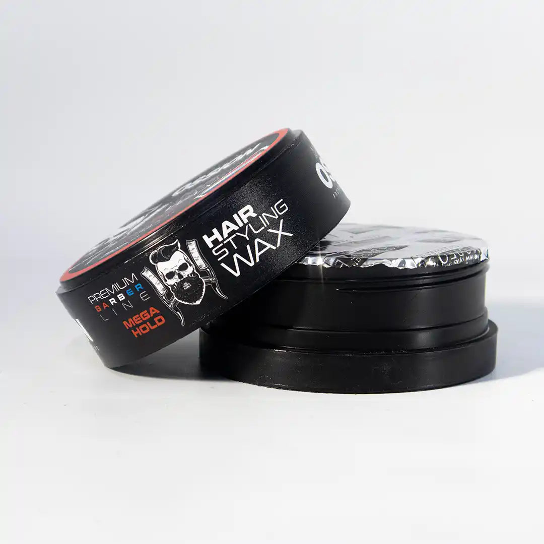 Ossion Hair Styling Wax Mega Hold 150ml — Cera Roja Fijación Extrema, Acabado Brillante, Base Agua