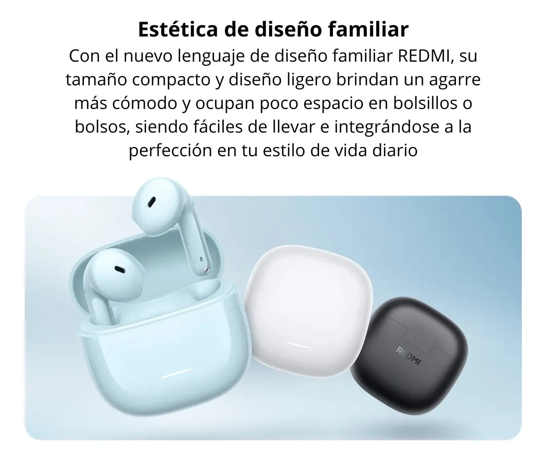 Redmi Buds 8 Active Negro — Bluetooth, Driver Titanio 14.2mm, 37h Batería, IP54