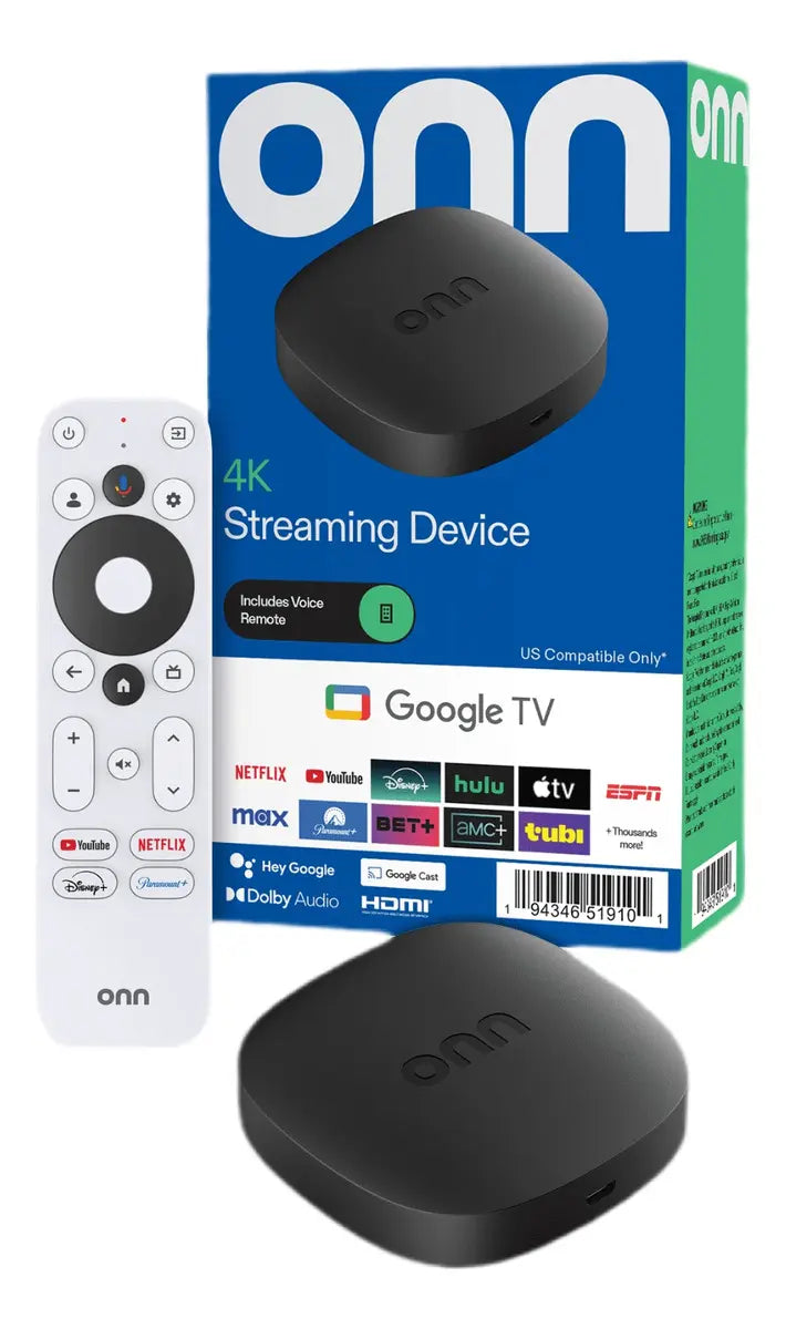 Kit Entretenimiento Hogar: ONN 4K Streaming + Boombox 3 LED