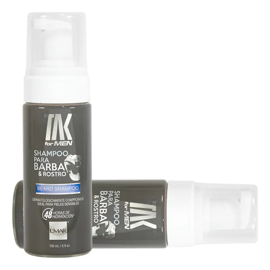 TAK For Men Shampoo para Barba y Rostro 150ml — Hidratante, Control de Beardruff, Surfactantes Suaves