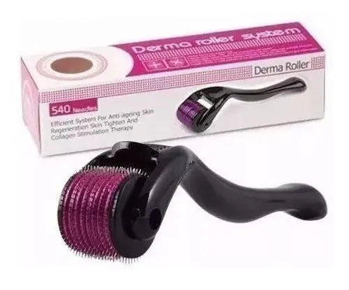 Dermaroller 540 Agujas 0.5mm — Sistema de Microneedling Facial, Estimula Colágeno, Mejora Textura de la Piel