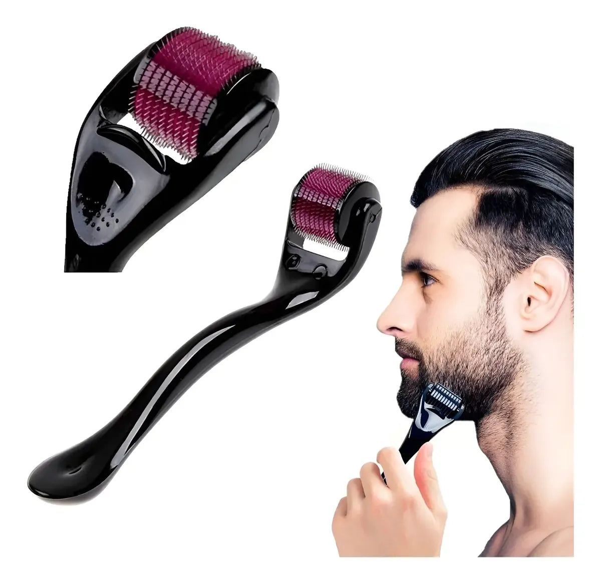 Dermaroller 540 Agujas 0.5mm — Sistema de Microneedling Facial, Estimula Colágeno, Mejora Textura de la Piel