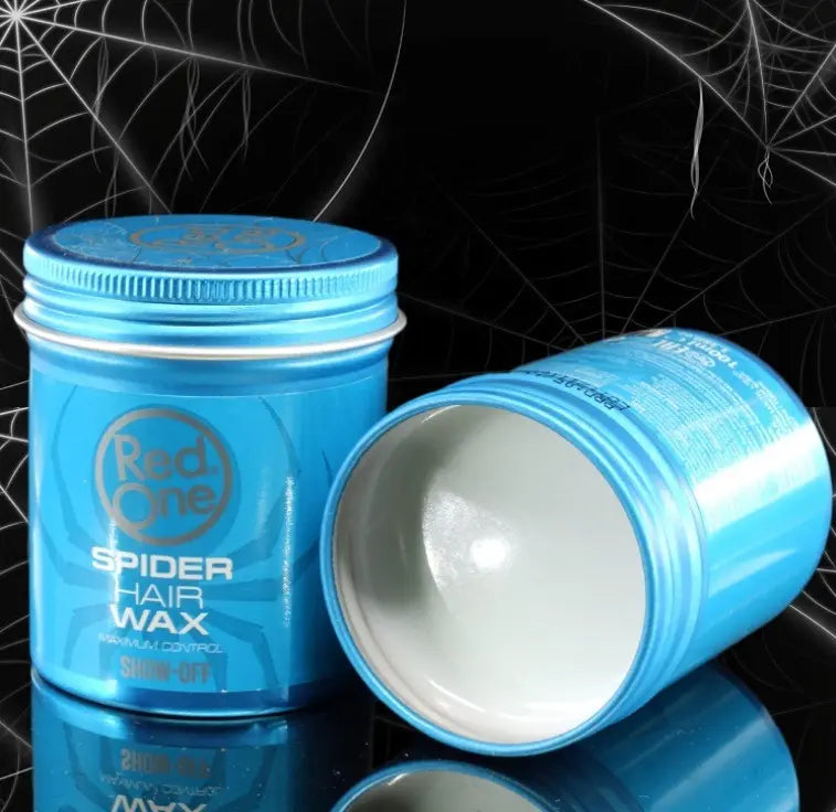 RedOne Cera Spider Show-Off 100ml — Azul, Acabado Telaraña, Máximo Control, Fórmula Soluble en Agua
