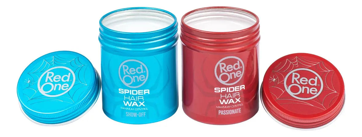 RedOne Cera Spider Show-Off 100ml — Azul, Acabado Telaraña, Máximo Control, Fórmula Soluble en Agua