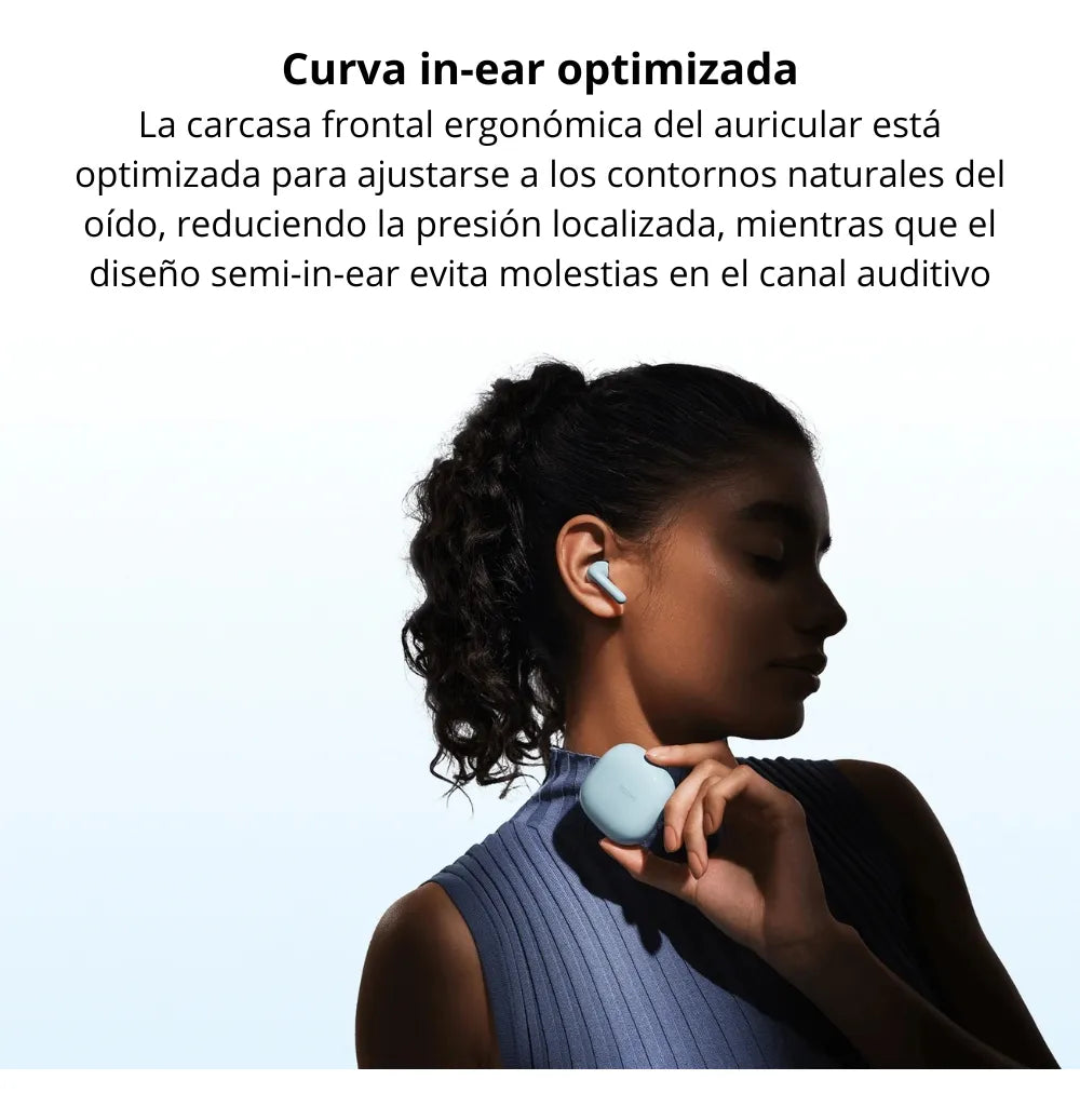 Redmi Buds 8 Active Negro — Bluetooth, Driver Titanio 14.2mm, 37h Batería, IP54