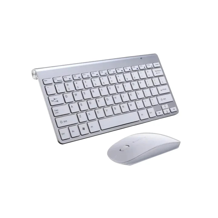 Combo Teclado y Mouse Inalámbrico K908 — Mini Teclado Ultra Delgado, Mouse 1200 DPI, Conexión 2.4GHz