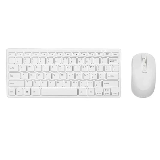 Combo Teclado y Mouse Inalámbrico KM901 — Silencioso, Ergonómico, Conexión 2.4GHz, Color Blanco