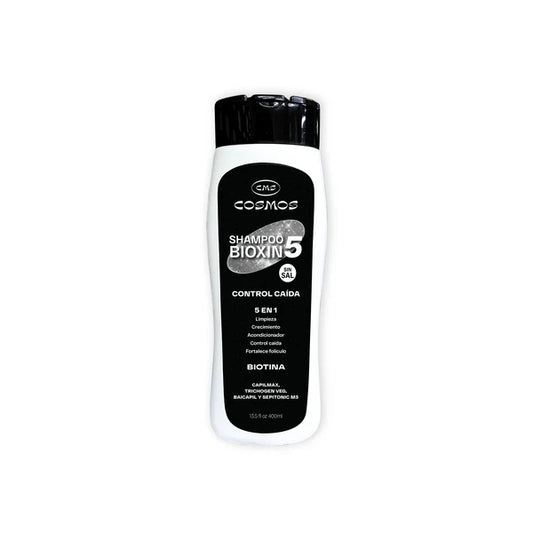 Shampoo Anticaída Masculino CMS Cosmos Bioxin 5 — 400ml, Trichogen, Baicapil, Sin Sales ni Minoxidil