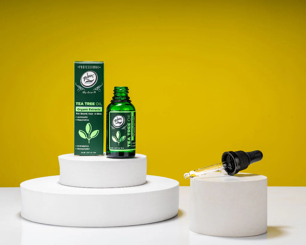 Rolda Aceite Tea Tree — Árbol de Té 30ml, Para Barba Cabello y Piel, Antiséptico, Alivia Picazón