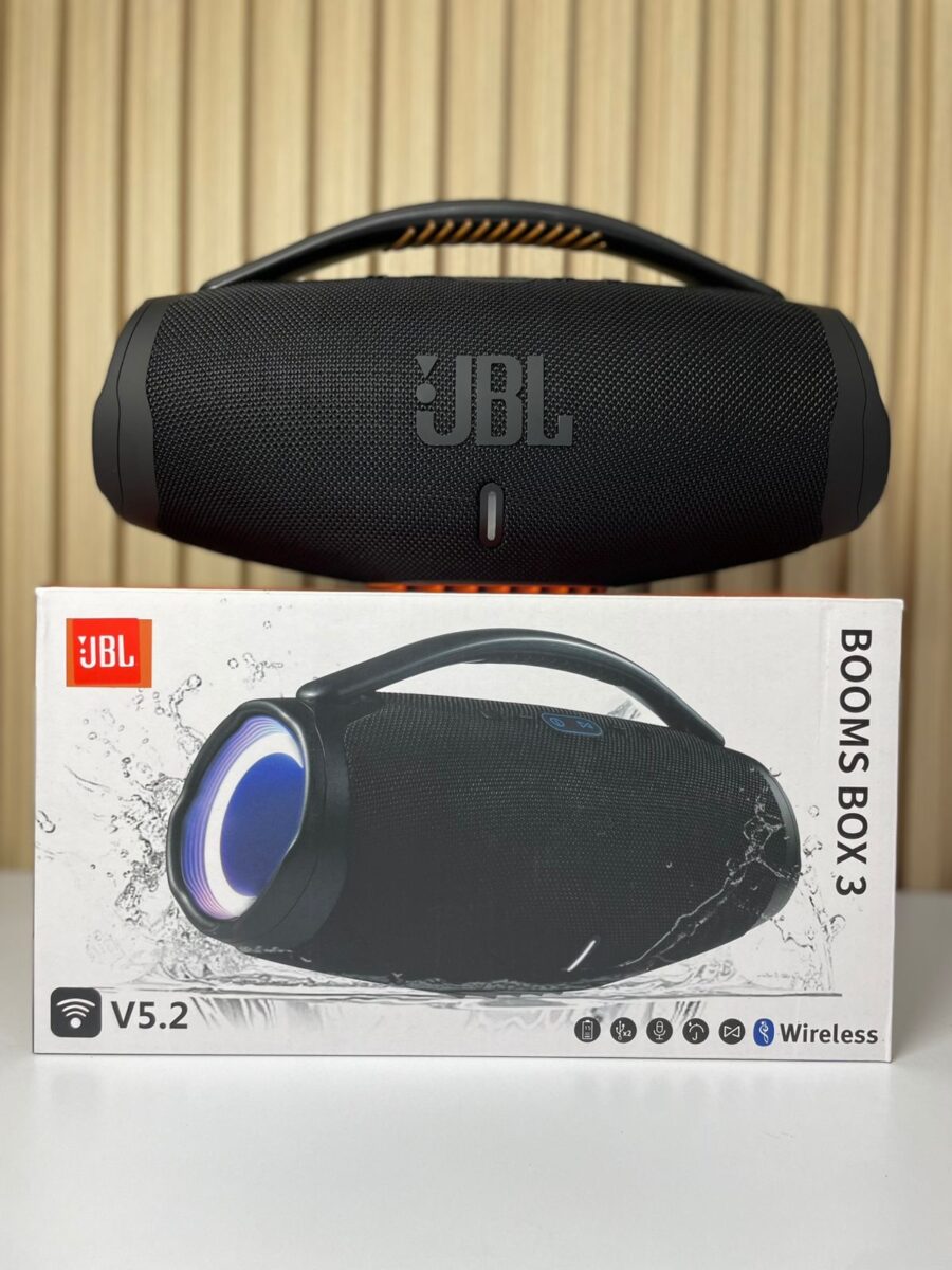 Boombox 3 LED Inalámbrico — Altavoz Portátil con Luces LED, Graves Profundos y Asa Ergonómica