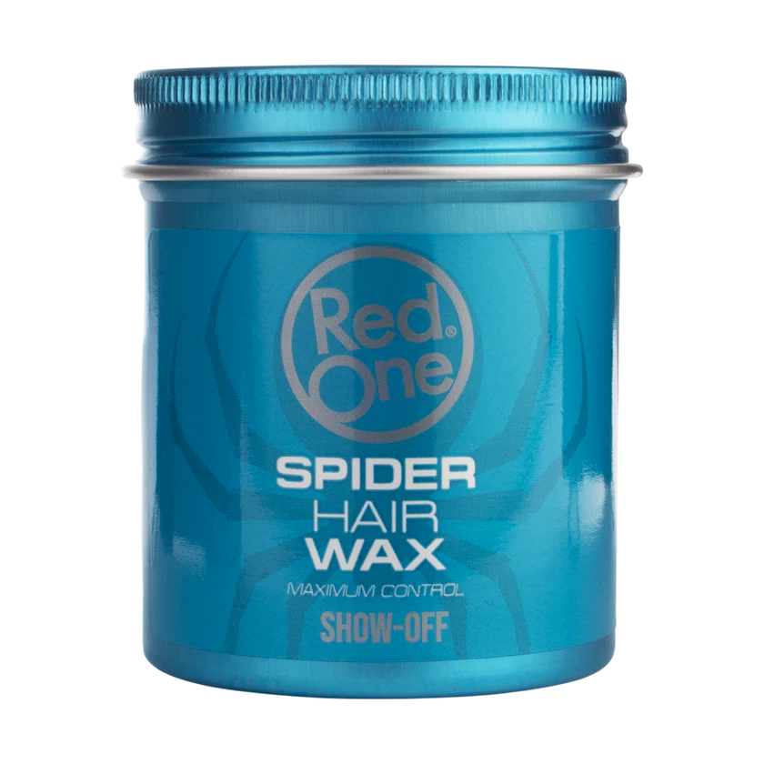 RedOne Cera Spider Show-Off 100ml — Azul, Acabado Telaraña, Máximo Control, Fórmula Soluble en Agua