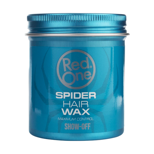 RedOne Cera Spider Show-Off 100ml — Azul, Acabado Telaraña, Máximo Control, Fórmula Soluble en Agua