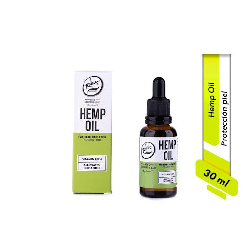 Rolda Aceite de Cáñamo — Hemp Oil 30ml, Para Barba Cabello y Piel, Antioxidante, Apto Pieles Sensibles