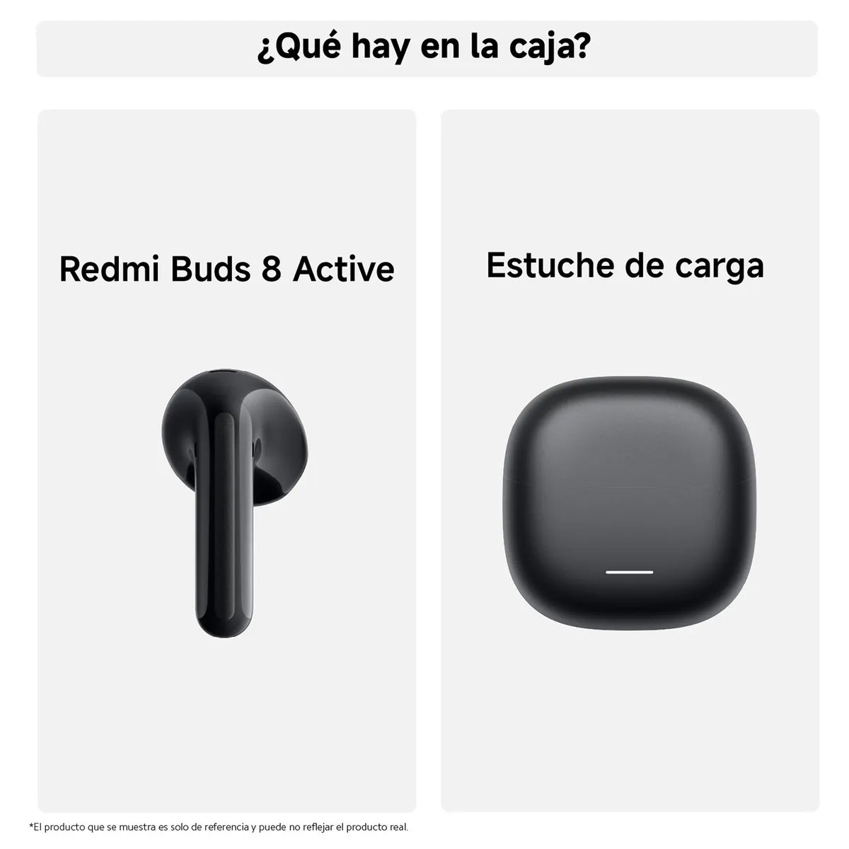 Redmi Buds 8 Active Negro — Bluetooth, Driver Titanio 14.2mm, 37h Batería, IP54