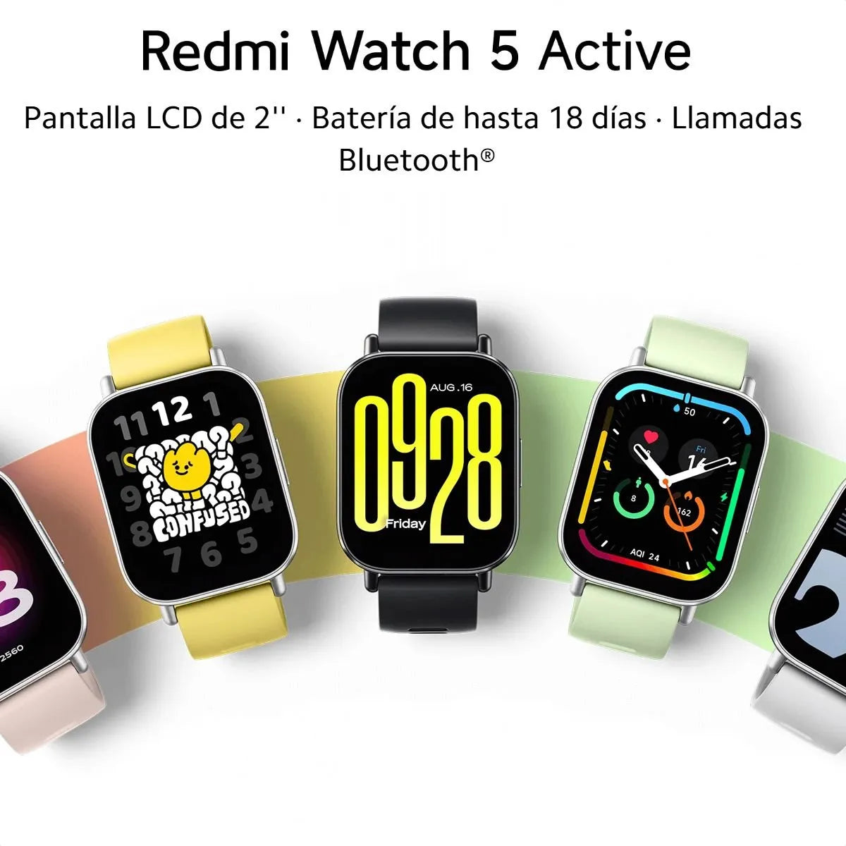 Xiaomi Redmi Watch 5 Active — Smartwatch 2" LCD, Llamadas Bluetooth, 140+ Deportes, Batería 18 Días, IPX8